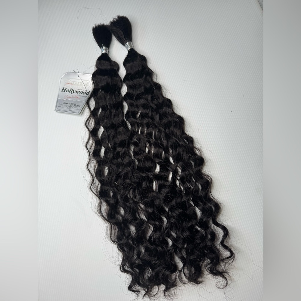 24 In 100% Human hair Black American French deep braiding Hair Extensions - Picture 1 of 6